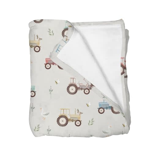 Selgkds Pastel Farm Trucks Meadow Baby Blankets for Girls Boys Boho Tractors Ducks Bees Leaves Swaddle Receiving Blanket Toddlers Infant Newborn Crib Nursery Country Farm Life Bed Blanket 30x40inch