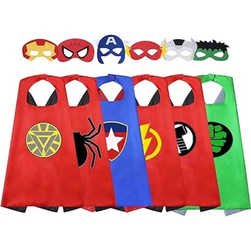 Treasure Store Outdoor Toys for Toddlers Age 3-5 - Party Favor for Kids, Superhero Dress up Gifts for 3-7 Year Old Boys Girls Costumes Supplies 6 Pcs