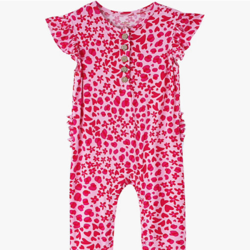 Baby Girls Romper Jumpsuits Viscose from Bamboo 2 Way Zipper Sleeveless Footless Sleep and Play 3-24 Months