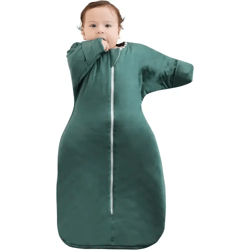 PuppyPaws Baby Sleep Sack 2.5 TOG, Transitional Swaddle with Arms Up Length Sleeves and Mitten Cuffs, Sleep Sack 3-6 Months, Wearable Blanket Baby, 95% Rayon derived from Bamboo, 5% Spandex