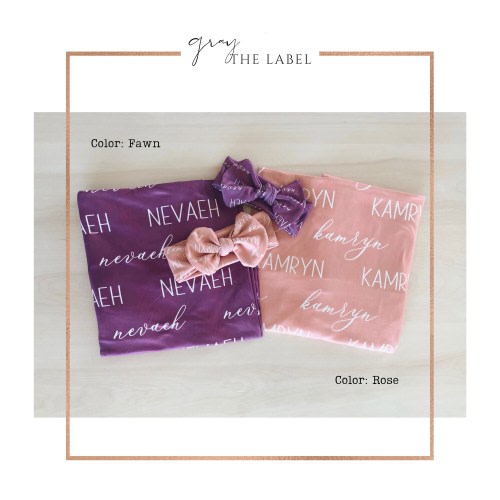 Baby Girl NAME ANNOUNCEMENT Outfit - Boho Personalized Baby Shower Gift for Twins Swaddle Newborn Going Home Outfit Hospital Photo Baby Gown