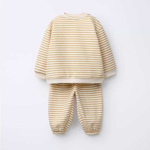 SWEATSHIRT AND STRIPED JOGGER PANTS SET - Ocher | ZARA United States