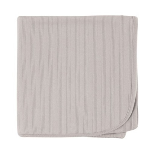 Touched by Nature Baby Organic Cotton Swaddle, Receiving and Multi-purpose Blanket, Gray, One Size