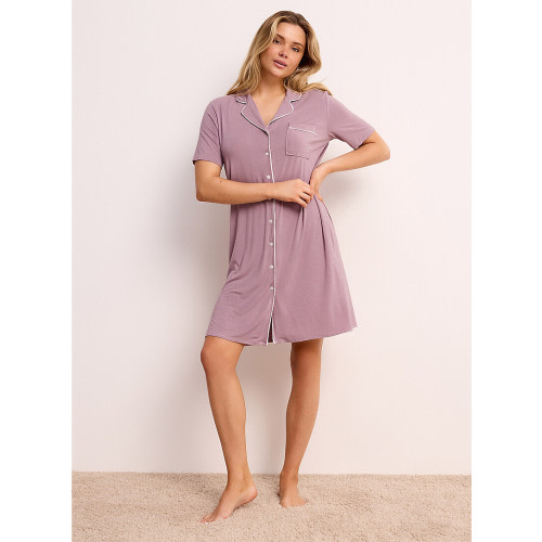 Flowy piped nightgown