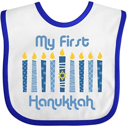 inktastic 1st Hanukkah Candles Baby Bib