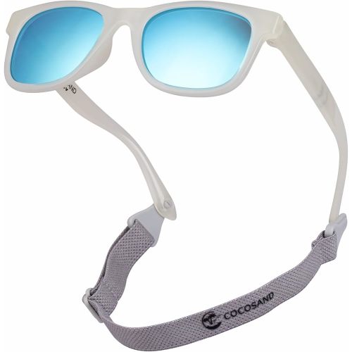 COCOSAND Flexible Baby Sunglasses with Strap Polarized UV Protection for Toddler Infant Newborn Boy Girl Age 0-24 Months