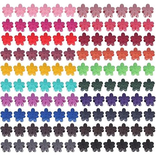 inSowni 120 Pack Flower Mini Hair Claw Clips Small Bang Barrettes for Baby Girls Toddlers Teens Kids