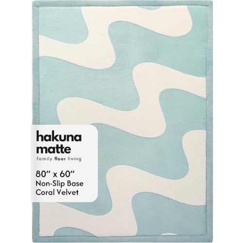 Hakuna Matte CloudRise Baby Play Mat for Floor 60" x 80" Waves