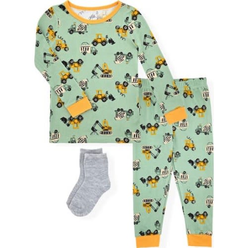 Kids' Fitted Two-Piece Pajamas & Socks Set