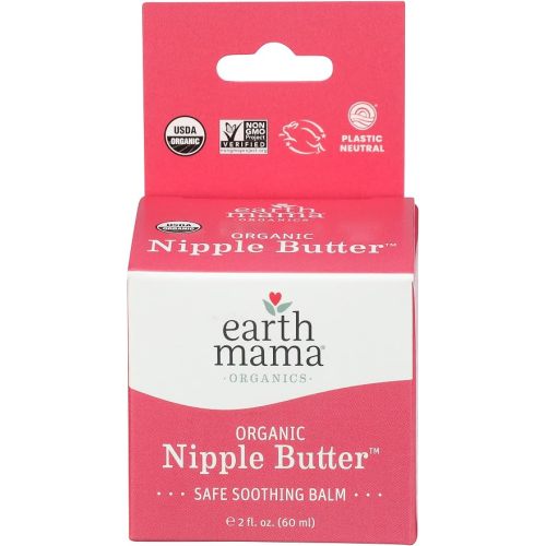 Earth Mama Organic Nipple Butter for Breastfeeding and Dry Skin, 2-Fluid Ounce