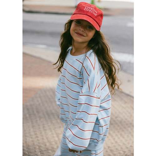 Lightweight Striped Crewneck- Light Blue – Fostered Collection
