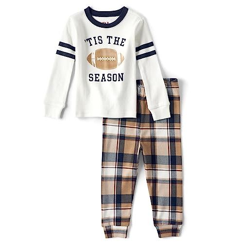 The Children's Place Baby Family Matching, Football Pajama Sets, Cotton