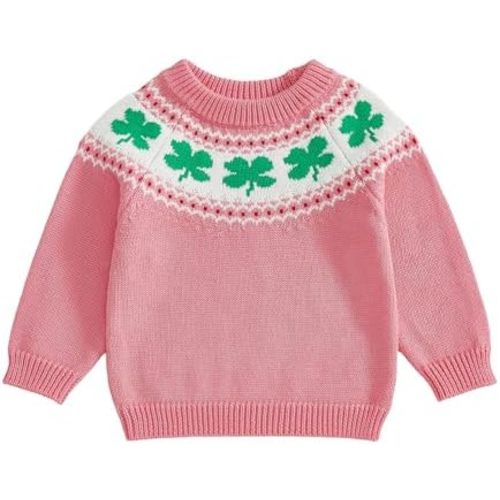 Toddler Boy Girl 4th of July Outfit American Flag Print Long Sleeve Crewneck Knit Sweater Kids Patriotic Clothes