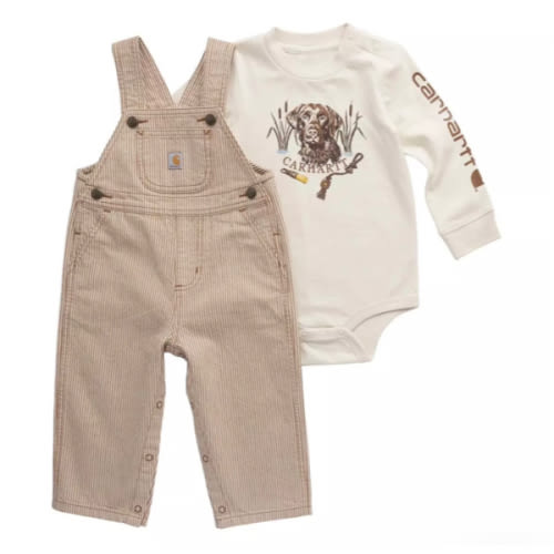 Baby Boys' Carhartt Stripe Onesie and Overalls Set