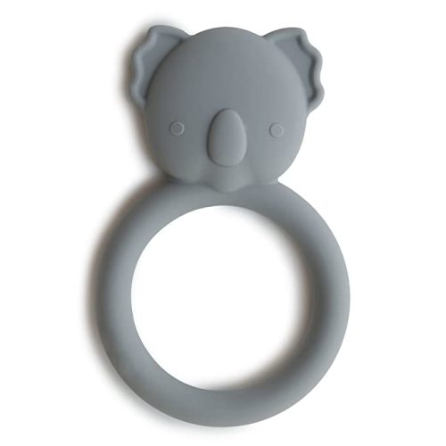 mushie Silicone Baby Teether Toy | Cat (Stone)