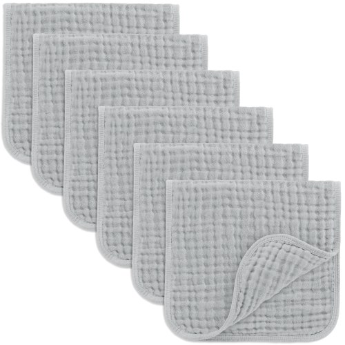 Muslin Burp Cloths in Heather Blue – Comfy Cubs