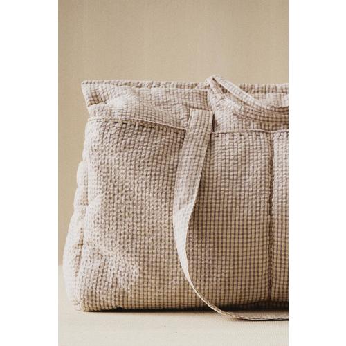 GINGHAM CHECK DIAPER BAG