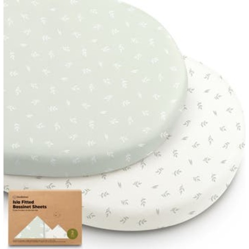 2-Pack Isla Fitted Bassinet Sheets