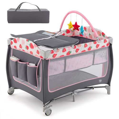 Babyjoy 3 in 1 Baby Playard Portable Infant Nursery Center w/ Zippered - See Details