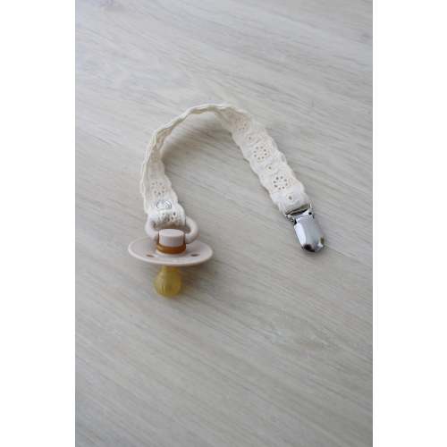 Floral Eyelet Pacifier Clip