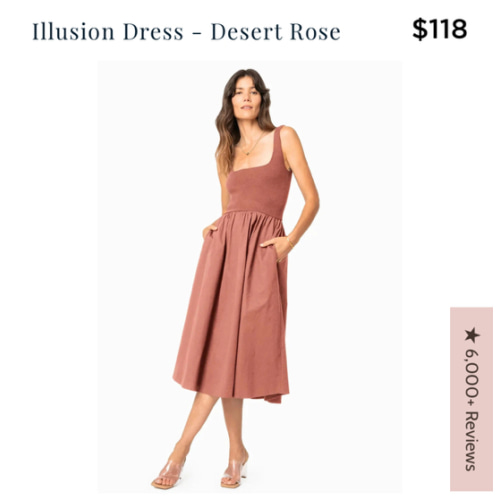 Illusion Dress - Desert Rose