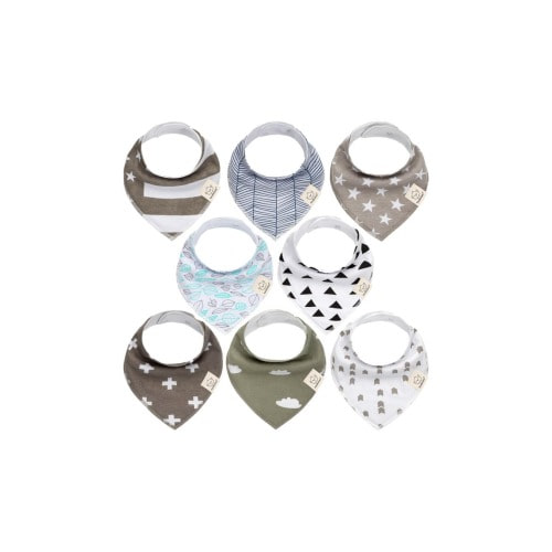 8-Pack Organic Bandana Bibs