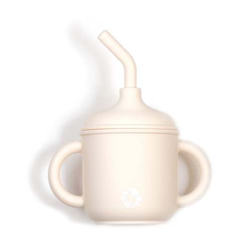 Silicone Straw Sippy Cup - Ivory
