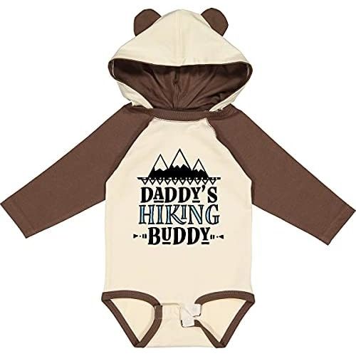 inktastic Daddys Hiking Buddy Childs Hiker Long Sleeve Creeper