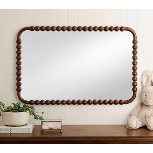 Chris Loves Julia Turned Wood Mirror (26" x 23")