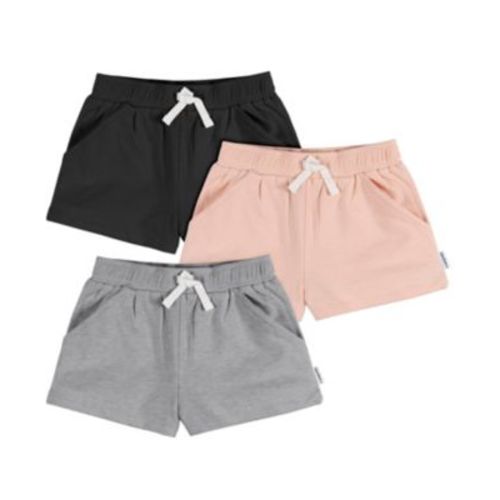 Toddler & Baby Girls Knit Shorts, 3-Pack