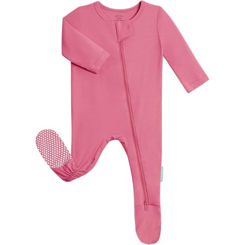 PurComfy Bamboo Viscose Baby Zipper Footie Pajamas, 0-3-6-9-18-24 Months | Ideal For Sensitive Skin, Supersoft Footed Pjs, Neutral for Boy Girl, Coverall Sleepers