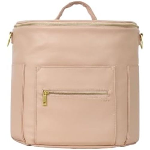 FAWN DESIGN The Original Diaper Bag, Faux Leather Diaper Bag Backpack, Vegan Leather, Large Capacity Baby Bag for Mom