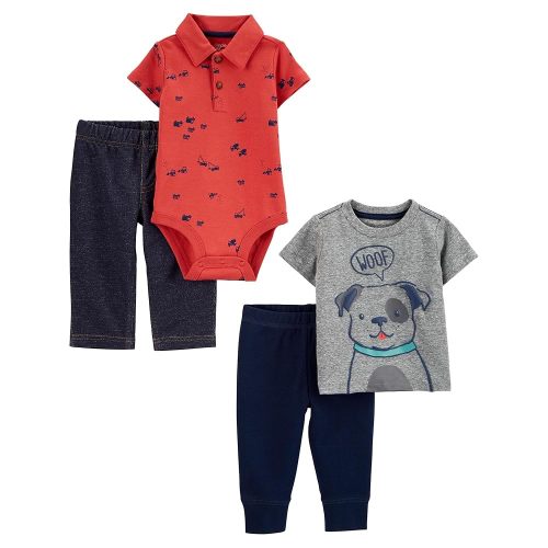 Simple Joys by Carter's Baby Boys' 4-Piece Bodysuit, Top, and Pant Set