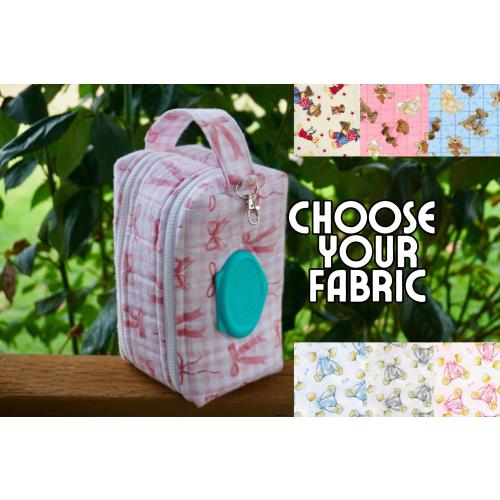 Custom NEW Fabric Diaper & Wipes Pouch | Toddler Diaper Case | Baby Bag Organizer | Baby Shower | New Mom Gift | Mini Diaper Bag