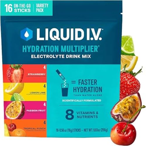 Liquid I.V. Electrolyte Powder, Signature Variety Pack, 16 Count