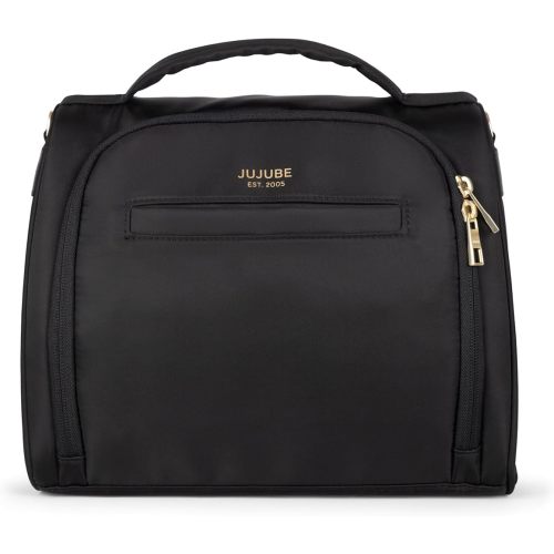 JuJuBe New Insulated Bottle Bag, Breastmilk Storage Bag for Baby Bottles, Travel Insulated Waterproof Lunch Bag or Cooler Bag for Nursing, Milk, Food, Baby Formula, Snacks, Black, Mothers Day Gift