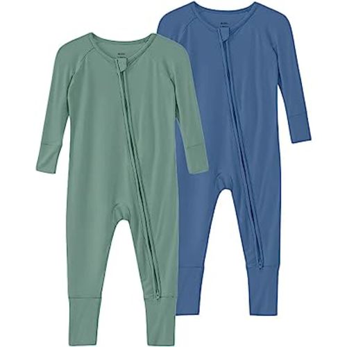 SUZEL Baby Viscose from Bamboo Footless Pajamas Boys Girls Zippy Pjs Sleep 'N Play Romper - 0-24 Months