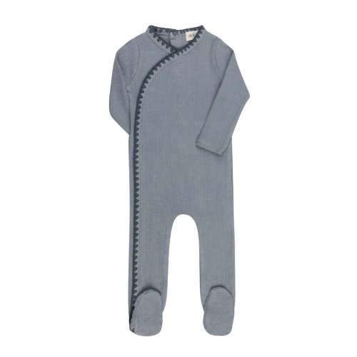 Baby Boy Footie – Blue – Whipstitch | Aurora Classics – Ely's & Co.