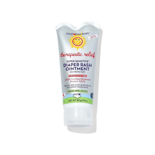California Baby Super Sensitive Diaper Rash Cream | 100% Bio-Based | Zinc Oxide Ointment | Unscented Diaper Cream | Cloth Diapers Safe | 82 g / 2.9 oz