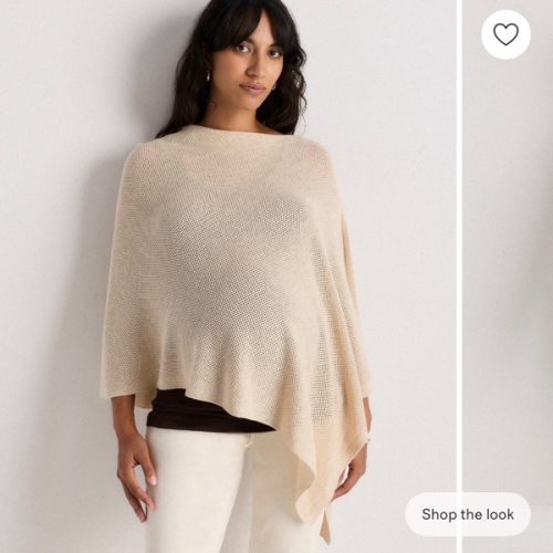 Lightweight Cotton Cashmere Nursing Shawl in Heather oatmeal