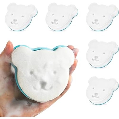 oogiebear Cradle Cap Sponge Replacement Set - Gentle & Effective Baby Scalp Care, Soft Sponge Refills for Cradle Cap Brush, 0+ Months, 6-Pack