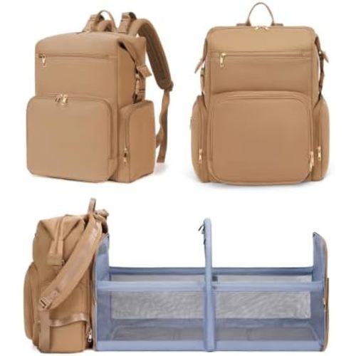 CEI-CEI Neoprene Diaper Bag Backpack with Chaning Station, Insulated Pockets, Large Newborn Baby Maternity Bags Waterproof Travel Tote for Mom Dad Baby Shower Gifts Registry