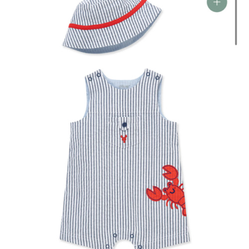 Lobster Woven Sunsuit & Hat