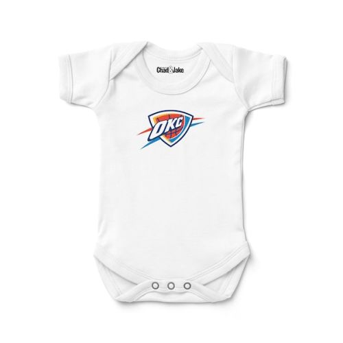 Newborn & Infant Oklahoma City Thunder  Chad & Jake White Logo Bodysuit
