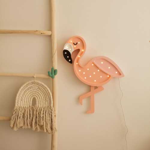 Wooden Flamingo Night Light Tropical Decor Lamp for Kids Pink Nursery Wall Decor Baby Shower Gift Girls Room Boho Baby Gift Exotic Animal