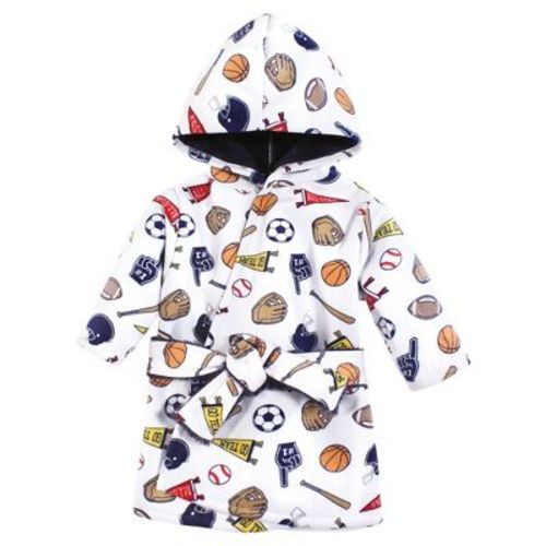 Hudson Baby Infant Boy Mink With Faux Fur Lining Pool And Beach Robe Cover-ups, Sports Fan, 6-12 Months