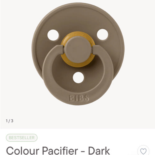 BIBS Colour - Dark Oak Pacifier – Bibsworld store US