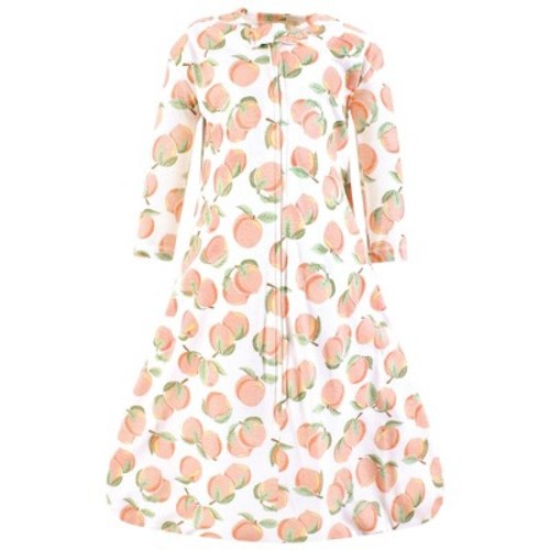 Hudson Baby Infant Girl Long Sleeve Cotton Jersey Sleeping Bag, Sack, Blanket, Peach, 0-6 Months
