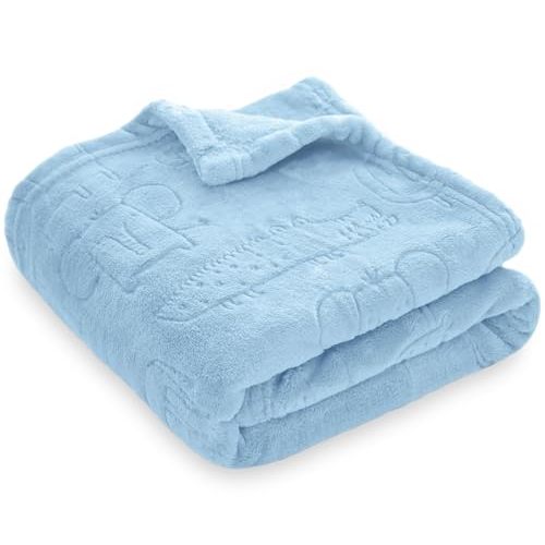 BORITAR Baby Blanket for Boys Girls Ultra Soft Fleece Warm and Lightweight Animal Blankets for Infant Toddler Newborn, 30x40 Inch, Blue