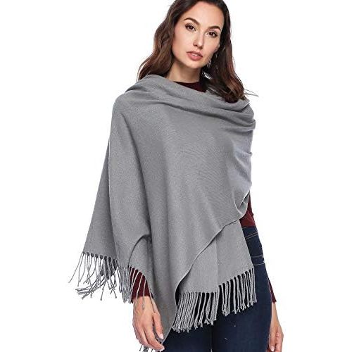 HOYAYO Extra Large Thick Pashmina Shawl Wraps - Wool Soft Winter Warm Scarves Travel Blanket for Women